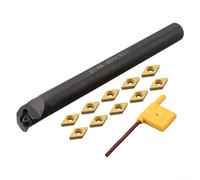 Jonikuper S20R-SDUCR11 Porte-outils pour barre d'alésage de tournage, 20 x 200 mm, avec 10 inserts en carbure DCMT11T304 pour l'industrie pour l'usinage CNC et le travail des métaux (SKU)