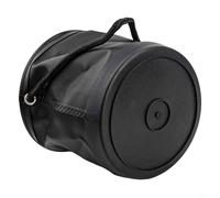 Jonikuper Seau de pêche pliable 4,5 L pour EVA étanche, portable, conteneur d'appâts vivants pour le camping et la randonnée avec cordon de serrage et bandoulière réglable, bleu (noir)