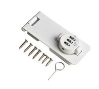 Jonikuper Serrure à combinaison à 3 chiffres pour portes d'armoire, loquet à mot de passe sans clé avec bouton rotatif, verrou à moraillon sécurisé pour tiroirs, armoires, portes pour animaux