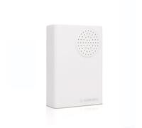 Jonikuper Sonnette électronique filaire pour systèmes 12 V, carillon sonore Ding-Dong avec configuration à 4 fils pour contrôle d'accès, design compact, sonnette blanche (version de câblage 12 V)