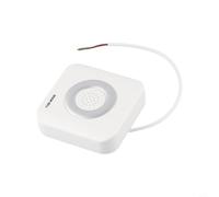 Jonikuper Sonnette filaire 12 V CC pour contrôle d'accès - Carillon électronique Ding-Dong à quatre fils, boîtier en ABS, 85 x 85 x 24 mm, blanc, compatible avec sécurité 12 V CC (sku)