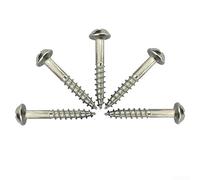 Jonikuper ST4-30 Lot de 100 vis autotaraudeuses pour travail du bois, fixations plaquées zinc haute résistance ST4-27/ST4-30 pour gabarit de trou de poche, compatibles avec les projets de menuiserie