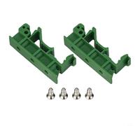 Jonikuper Support adaptateur de montage sur rail DIN PCB pour rails C45 de 35 mm, support de montage en plastique avec clips pour un support sécurisé de circuit imprimé, 2 supports + 4 vis (vert)