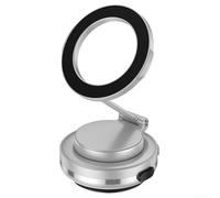 Jonikuper Support voiture avec ventouse et rotation à 360 degrés pour tableau de bord ou pare-brise, base en gel réutilisable, compatible avec tous les modèles de smartphones, noir (argenté)