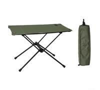 Jonikuper Table de camping pliable ultra légère avec cadre en alliage d'aluminium robuste, tissu Oxford compact, design portable pour pique-nique, barbecue, randonnée et activités de voyage (vert kaki