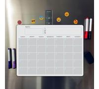 Jonikuper Tableau blanc magnétique effaçable pour réfrigérateur A3 - Pour planification de la maison et du bureau - Blanc