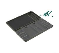 Jonikuper Tackle Safe Boîte de rangement rigide pour équipement de pêche et pêche à la carpe, en polypropylène, vert kaki, 24 x 12,4 x 3,5 cm