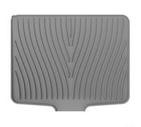 Jonikuper Tapis d'égouttoir en silicone avec motif pente surélevée - Grand égouttoir de cuisine résistant à la chaleur et antidérapant - Protection de comptoir pour évier - Gris (40 x 33-1)