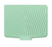 Jonikuper Tapis d'égouttoir en silicone avec motif pente surélevée - Grand égouttoir de cuisine résistant à la chaleur et antidérapant - Protection de comptoir pour évier - Gris (40 x 33-6)