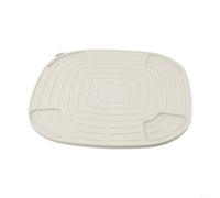 Jonikuper Tapis en silicone résistant à la chaleur pour friteuse à air NJ Crispi FN101, 26,9 x 27 cm, antidérapant, passe au lave-vaisselle, protection de comptoir avec ventilation (blanc)