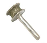 Jonikuper Tête de meule rotative pour verre, jade, agate et pierre - Fraise abrasive de 20 mm de diamètre avec tige de 6 mm, roue de polissage concave en émeri pour bords arrondis et surfaces