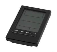 Jonikuper Thermomètre hygromètre numérique LCD avec hygromètre et humidité, horloge d'intérieur avec enregistrements max/min, affichage de table pour la maison (noir)