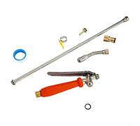 Jonikuper Tige de pulvérisation en acier inoxydable de 111 cm avec buse réglable et valve d'arrêt intégrée, baguette de pulvérisation de rechange pour jardin, voiture et toit (sku)