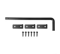 Jonikuper Tringle de portail pour une sécurité robuste - Boulon de canne en métal avec finition noire, résistant à la rouille pour bois, métal, fer, clôtures en vinyle - Matériel d'installation inclus