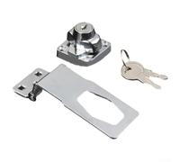 Jonikuper Verrou de réfrigérateur à 90 degrés compatible avec porte d'armoire, tiroir et abri de jardin - Loquet et agrafes en alliage avec mécanisme de verrouillage à clé, 6,3 cm/7,6 cm/10,2 cm (7,6