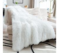 JONIYEAR Couverture décorative en Fausse Fourrure Moelleuse de Luxe pour Chambre à Coucher, Salon, Couverture en Peluche à Poils Longs pour canapé et canapé, Jolie Couverture pour Animaux de
