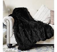 JONIYEAR Couverture en Fausse Fourrure pelucheuse à Poils Longs Extra de 7,1 cm de Long, 127 x 152,4 cm, Couverture décorative en Fourrure Douce et Confortable, pour canapé-lit, Jolie Couverture pour