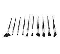 Jonlaki 10pcs Broussages de Maquillage en Spirale Noir Set Soft Touch Color de Longue Durée Durable Hair de qualité Légère Portable