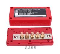 Jonlaki Bloc de Distribution D'énergie à 5 Voies, Barre Omnibus Marine avec Goujons M8.Ignifuge, 12 48V.Idéal pour Les Voitures, Camions, Camping-Cars, Bateaux et Usage (Rouge : Connexion de Ligne