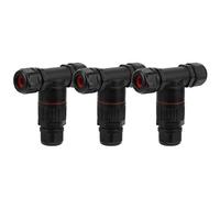 Jonlaki Connecteur IP68 3 Pièces, Câble électrique, Accessoires en Forme de T à 3 Voies pour une Utilisation Extérieure et Industrielle