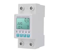 Jonlaki Disjoncteur Intelligent, Protecteur de Réenclenchement Automatique avec écran LCD Numérique pour la Protection contre les Surtensions, les Sous-tensions, les Fuites, Montage