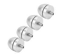 Jonlaki Ensemble de Pieds de Support d'isolation de Haut-Parleur en Alliage d'aluminium, Coussinets 'Absorption des Chocs de qualité Supérieure pour Amplificateurs et équipements en Argent (Silver)