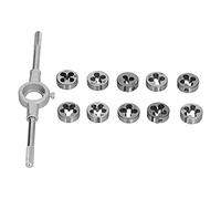 Jonlaki Jeu de Matrices 10 Pièces avec Matrices en Acier et clé pour Outils de Réparation de Filetage Mâle et Polyvalent