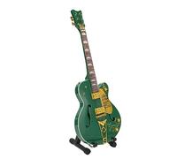 Jonlaki Modèle de Guitare électrique Miniature Verte en Bois avec Support, Réplique de 10 Pouces pour Décoration et Cadeau