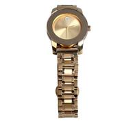 Jonlaki Montre à Quartz avec Phases de Lune et Cadran Fin élégant pour Homme - Bracelet en Maille Dorée