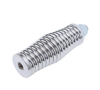 Jonlaki Ressort D'antenne CB, Support de Mât de Drapeau à Filetage 3/8 24 en Acier Inoxydable, avec Finition Chromée, pour Antennes de Véhicules Tout-terrain ATV UTV jusqu'à 5 Pie