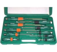 Jonnesway D70PP10S, lot de 10 tournevis à choc , outils pour usage professionnel, y compris cruciforme et plat, en acier au chrome-molybdène