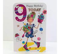 Jonny Javelin Carte d'anniversaire pour fille 9 ans