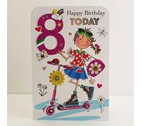 Jonny Javelin Carte d'anniversaire pour fille de 8 ans - Caméra de trottinette pour fille