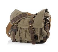 Jonon Sac à bandoulière en toile pour ordinateur portable 13,3-17" (14,6"), vert, Vert, größe 14.7"