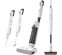 JONR ED20 Pro Aspirateur eau et poussière rechargeable, 17000Pa Aspirateur sans fil 4 en 1 avec fonction balayage, nettoyage des bords, autonettoyage avec séchage à l'air