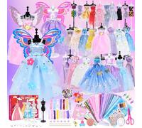 JONRRYIN Fashion Design Kit Création, 600+ Kit de Création de Mode, Création de Mode Couture Enfants, Kits de Loisirs Créatifs Activités Créatives Fille 8-12 Ans