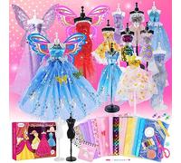 JONRRYIN Fashion Design Kit Création, Kit de Création de Mode, Création de Mode Couture Enfants, Kit de Loisirs Créatifs, Kits de Loisirs Créatifs Activités Créatives Fille 8-12 Ans