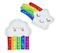 JONRRYIN Jouet de tri par Couleur, Jouet sensoriel, Jouet de Stimulation sensorielle, Jouet Anti-Stress pour Enfants, Jouet Anti-Stress à Presser pour Le TDAH et l'Autisme (Arc-en-Ciel)