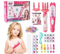JONRRYIN Kit de tressage de cheveux pour filles, kit de pierres précieuses pour cheveux, tressage automatique, machine à tresser, machine à strass, cadeau pour filles