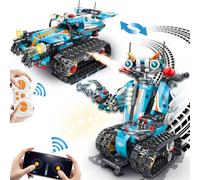 JONRRYIN Technic Robot Telecommande pour Enfants, 701 pièces 2 en 1 Jouet de Construction Programmable avec App & Télécommande, Jouet de Robot/Véhicule Programmable pour 6-12+ Ans (Robot Véhicule)