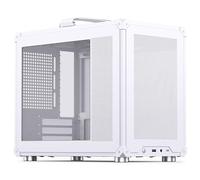 Jonsbo C6 MAX Boîtier PC blanc - Boîtier mATX compact avec poignée de transport, maille Airflow, espace pour GPU jusqu'à 335 mm, refroidisseur CPU jusqu'à 170 mm, 5 emplacements de ventilation