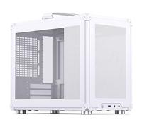 Jonsbo C6 MAX Boîtier PC blanc - Boîtier mATX compact avec poignée de transport, maille Airflow, espace pour GPU jusqu'à 335 mm, refroidisseur CPU jusqu'à 170 mm, 5 emplacements de ventilation