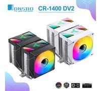Jonsbo CR-1400 DV2 double tour 6 HeatPipes Tube en cuivre 5V 3Pin ARGB refroidisseur de processeur ITX refroidi double ventilateur 9CM radiateur LGA1700 1200 AM5 CR-1400 DV2 White