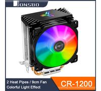 Jonsbo CR1200 refroidisseur de processeur 2 tour de caloducs effet de lumière coloré rvb ventilateur de 9cm pour Intel 1151 1700 AMD AM4 boucle LGA2011 en option Boucle 1200 et 2011