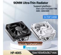 JONSBO HP-400S Pression Profil CPU religions 4 Caloduc 9CM Ventilateur Ultra-Mince religions Adapté ITX Petit Cas Processeur Refroidisseur HP-400S White