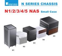 Jonsbo N1 N2 N3 N4 N5 boîtier d'ordinateur Mini boîtier NAS en aluminium série ITX N châssis dissipation thermique panneau perforé à haut débit d'air N4 White