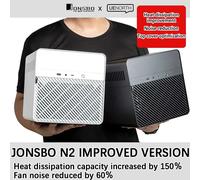 JONSBO N2 Mini NAS boîtier ITX 5 + 1 disque Min iAluminium avec plaque d'acier Support 65mm refroidisseur de processeur couvercle supérieur intégré amovible Improved version BK