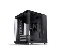 Jonsbo TK-1-BLACK Boîtier Mini Tower PC Noir, Acier/Verre Trempé, ITX/micro ATX, 2x3.5", 2x2.5", USB 3.2 Gen 1/Gen 2 Type-A/Type-C, Radiateur 240mm