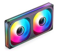 Jonsbo ZB-240 Ventilateur de boîtier ARGB PWM 240 mm avec design à cadre unique et effet miroir infini Noir