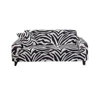 Jonscart 1 housse de protection de canapé extensible à motif zèbre pour fauteuil, causeuse, canapé, salon inclinable (zèbre, 3 places (175-220 cm)